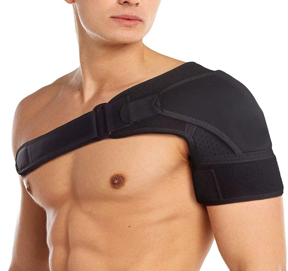 Jasontutu 1ks nastaviteľná telocvičňa športová starostlivosť Single Rameno Support Back Brace Guard Strap For Women Men