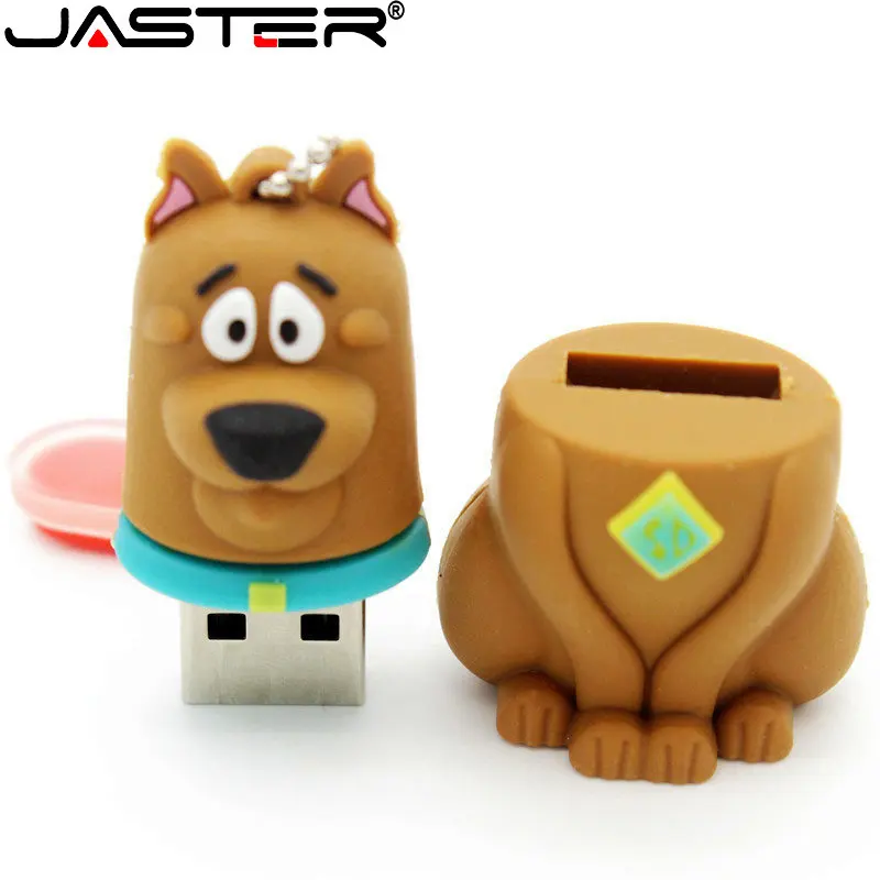 Jaster Cartoon Dog USB 2.0 Flash Drive 128 GB 64 GB 4 GB Animal Pen Drives Pamäťová palica