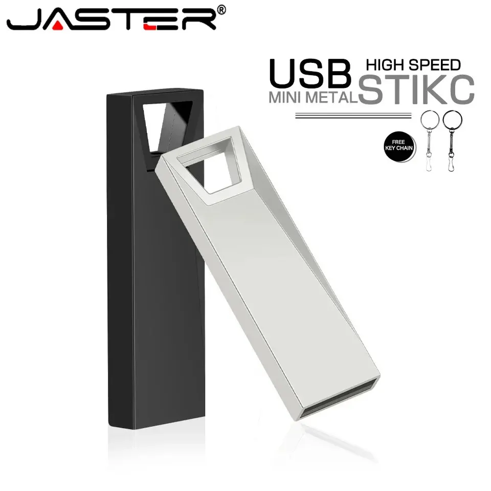 Jaster Mini Pen Drive 64 GB vysokorýchlostná USB Flash Drive 32 GB čiernej pamäťovej palice Pendrive Darčekové kľúčové reťazové skladovacie zariadenia U Disk