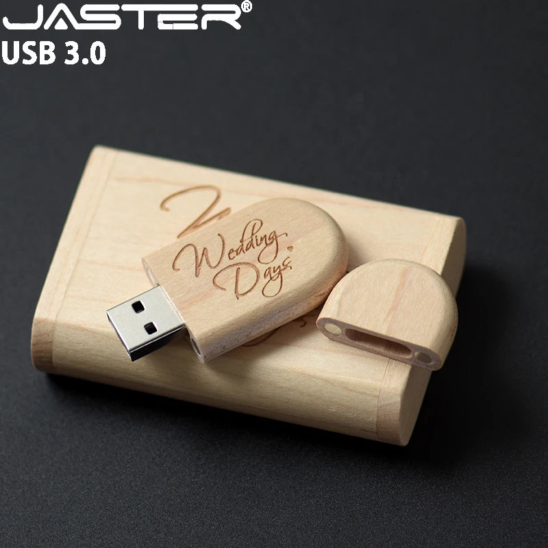 Jaster USB 3.0 Vysokorýchlostné drevo USB Flash Drive 128 GB Zadarmo vlastné logo pamäťové palice 64 GB Svadobné darčeky Pendrive 32 GB 16 GB U Disk