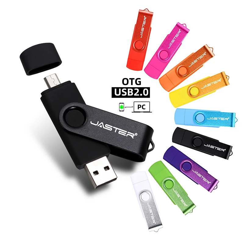 Jaster vysokorýchlostná USB Flash Drive OTG Pen Drive 64 GB USB Stick Rotatble Pen Drive pre Android Micro/PC