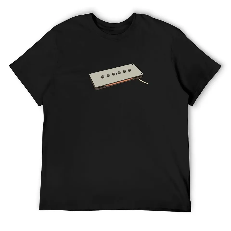 Jazzmaster Pickup Sketch Tričko estetické oblečenie Kórejská móda čierne pánske košele balenie