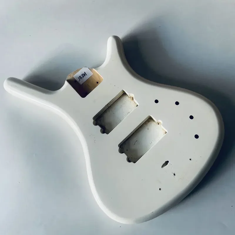 JB281 Biele 4 alebo 5 Struky Elektrické basové telo v masívnom dreve Aktívne snímače na mieru pre basy nahradiť a DIY Nature Warwick Style