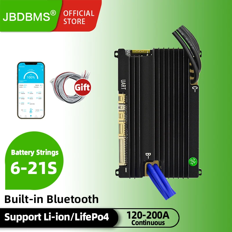 JBD 6-21S Series 60V Littium Battery Board 48V 120A 150A 200A Elektrický motocykel Trojkolesové štvorkolesové Bluetooth
