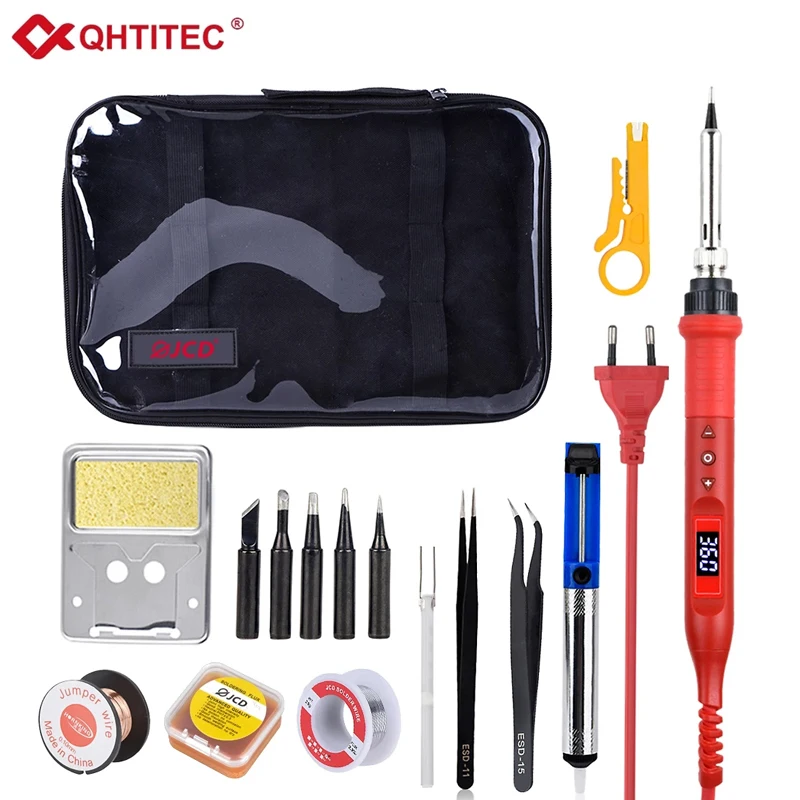 JCD Electric Soldering Iron 908 Series 80W Nastaviteľná teplota LCD Digitálny displej Multifunkcie železného zvárania opravných nástrojov