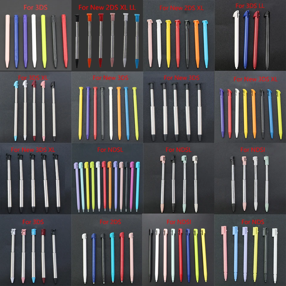 JCD Metal Telescic Stylus plastový stylus dotykový pero pre ndsl ndsi wiiu 2ds 3ds xl ll nový 3DSXL 3DSLL 2DSLL 2DSXL