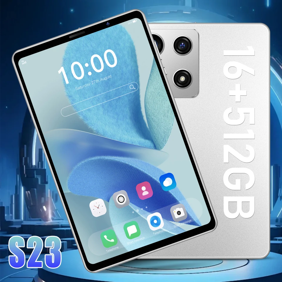 JDLPB-9 S23 Tablet Screen 8.0inch 16 GB+512 GB 8800MAH batérie Snapdragon 888 8-jadrové Android WiFi