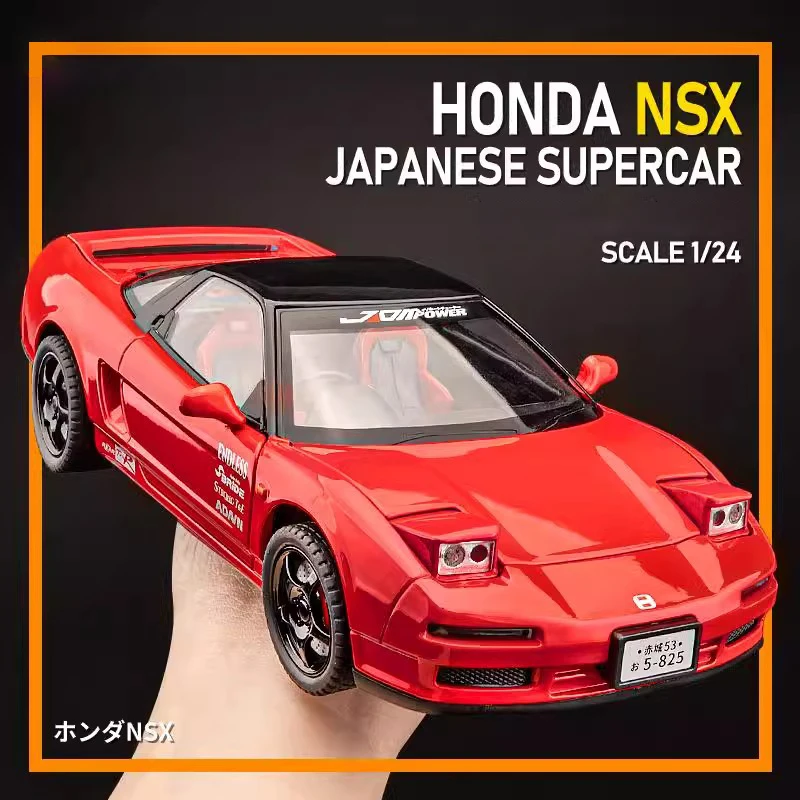 JDM 1:22 Honda Acura NSX NA1 Supercar zliatina Diecast Car Model DIY Hostiteľské ozdoby Zbierka Hobby Darčeky pre priateľa