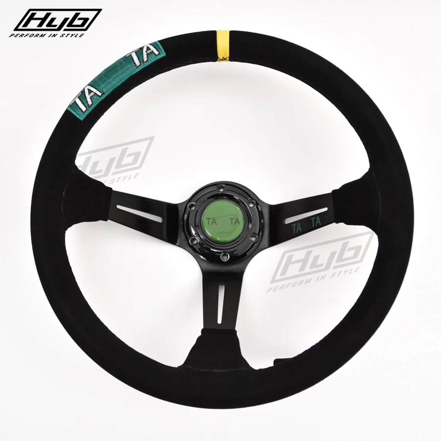 JDM 14inch volant Racing Car Deep Suede Drift Universal sim volant
