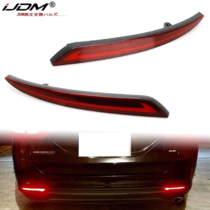 JDM Fluid Style LED Bumper REFLECTOR SVETOVÉ SVETLI NA 2013-UP FORD FUSION MONDEO SVETLI A BRZDY A SVETLI A OUT SIGNAL