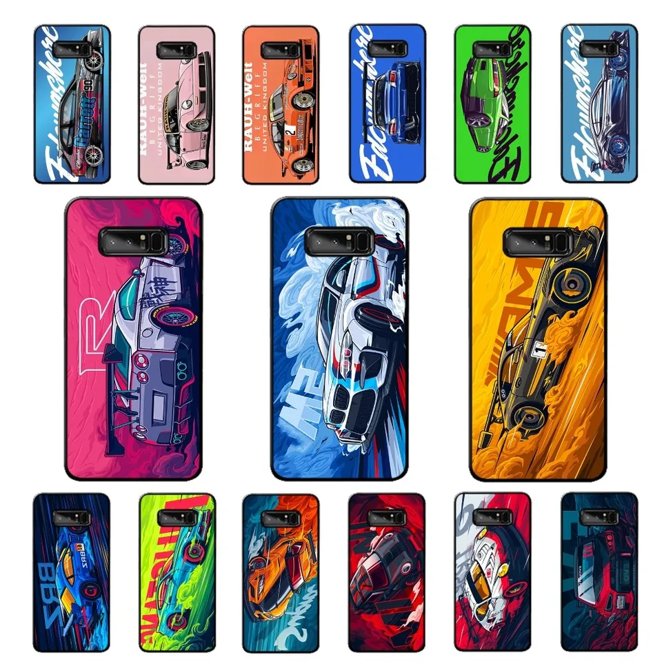 JDM Tokyo Drift Sports CAR Muž Mužský puzdro pre Samsung Note 8 9 10 20 Pro Plus Lite M 10 11 20 30 31 31 51 A 21 22 42 02 03