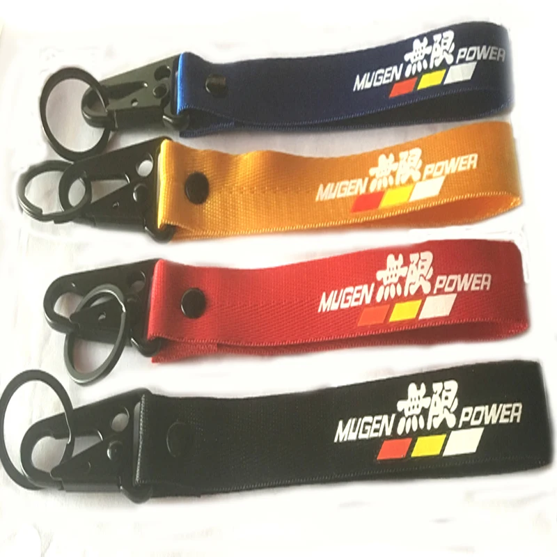 JDM štýl pre honda car mugen maľovanie na maľovanie mobilného telefónu Lanyard JDM Racing Car Keychain ID Držiteľ mobilného remienka Key Ring