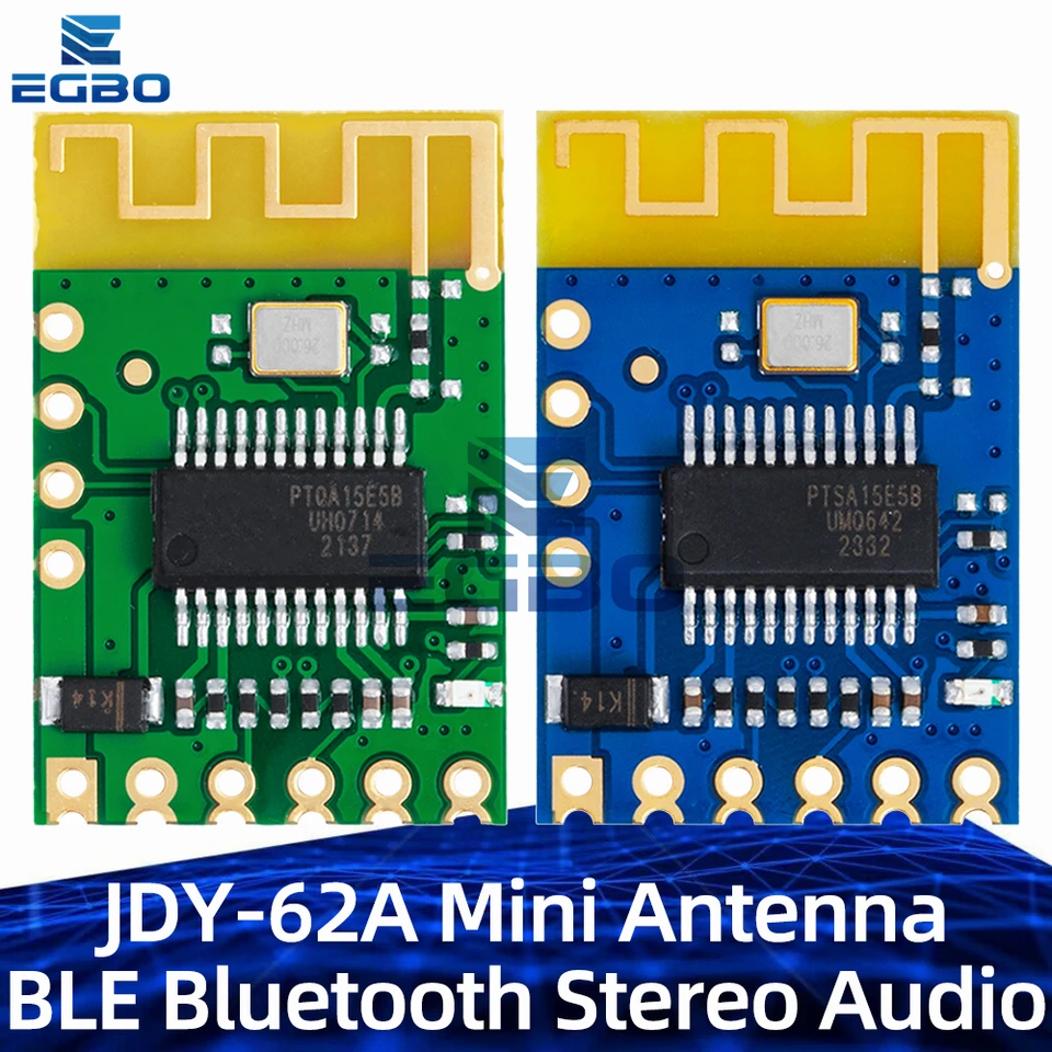 JDY-62A Mini anténa BLE Bluetooth Stereo Audio Dvojspäť Dvoj kanál vysoký nízkoúrovňový doskový modul pre Arduino pre automatický spánok iOS