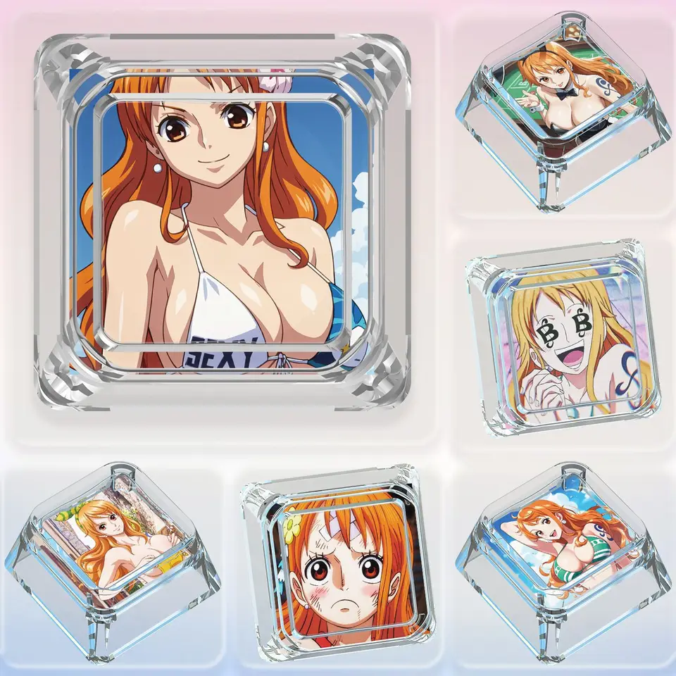 Jeden diel NAMI Mechanická klávesnica personalizované klávesnice krížová osi tela NAMI Klávesová čiapka Transparentné klávesnice Anime darčekové hračky
