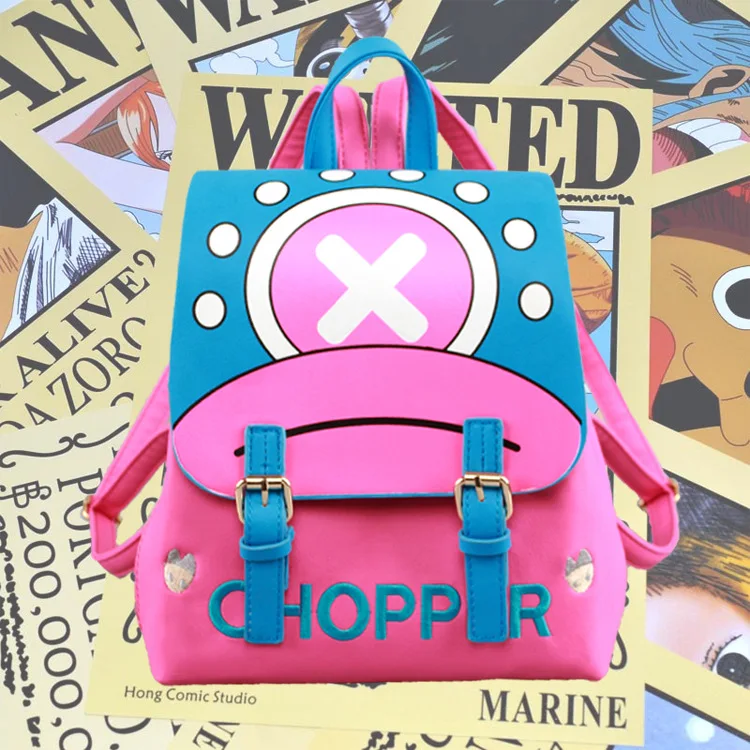 Jeden kus anime figúrky Periférny Tony Tony Chopper Pu Batoh Cartoon Cosplay kožená školská taška pre deti Detské darčeky Hračky