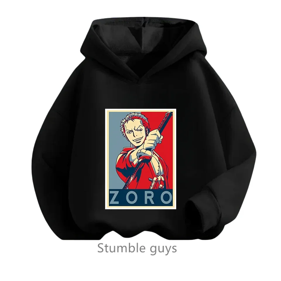 Jeden kusy Zoro Hoodie Sets Detské oblečenie chlapcov Luffy Clothing Spring Autumn Cartoon Anime Narutoes Mikina mikiny Teen Hoodies