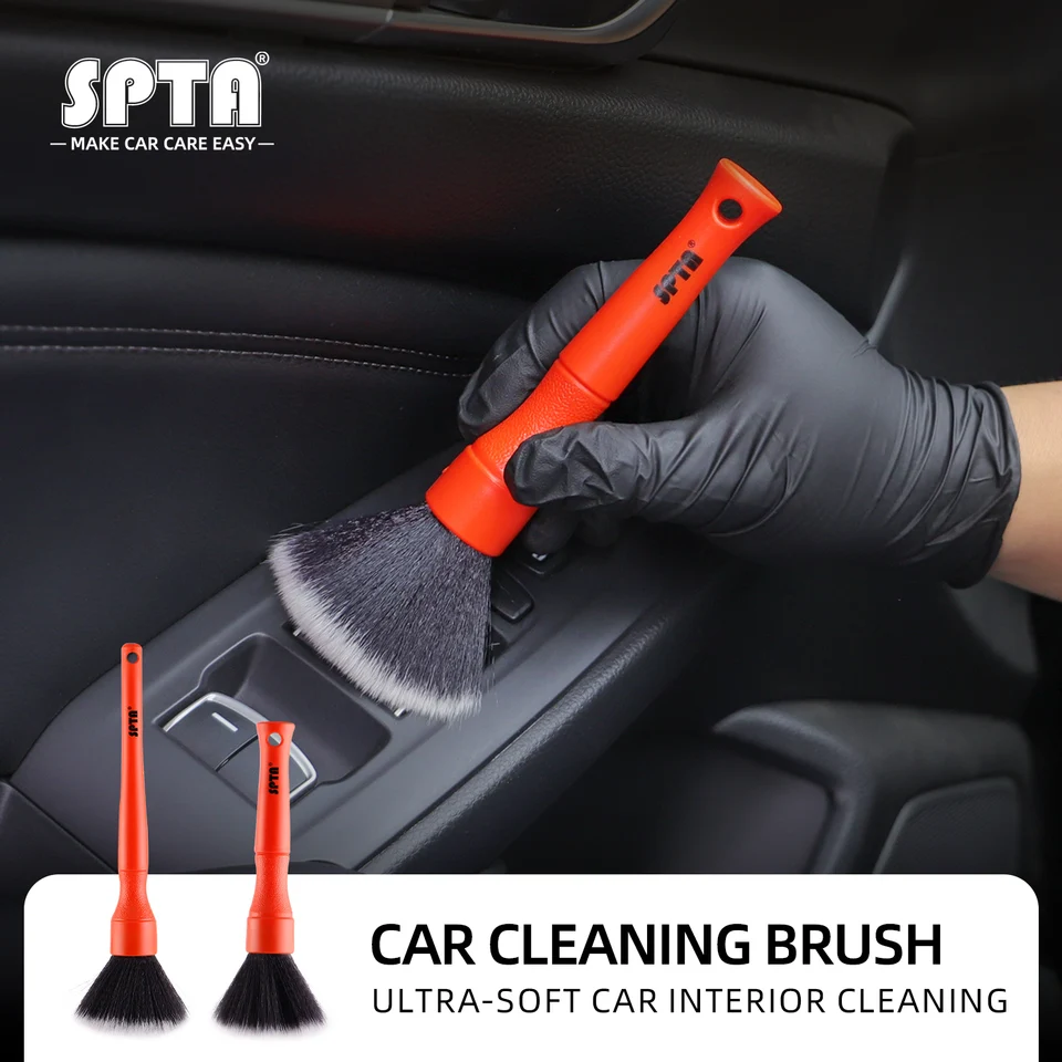 (Jeden predaj) SPTA Ultra-mäkký detail kefy Super Soft Auto Interior Clean Tool Syntetický