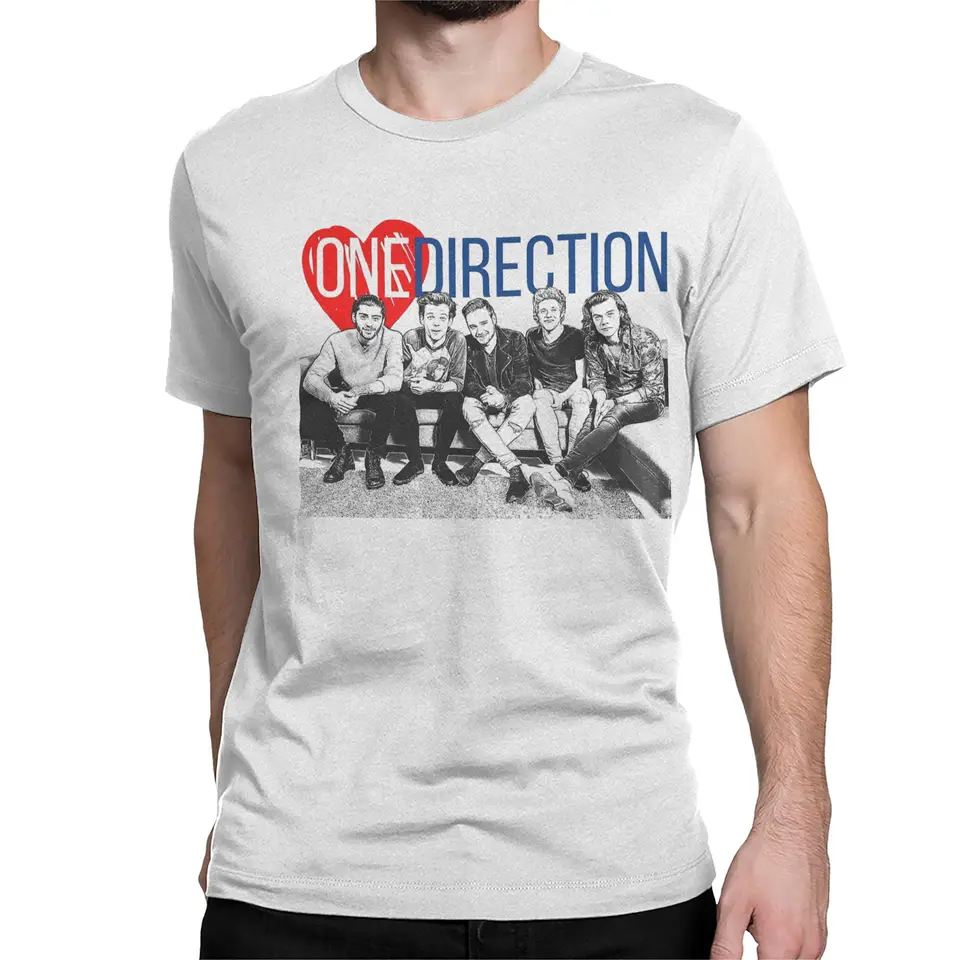 Jeden smery na infekciu kapela srdcové doplnky Men Dámske tričko Pure Cotton Tee Grafická tlač rockovej hudby Tops Tričko