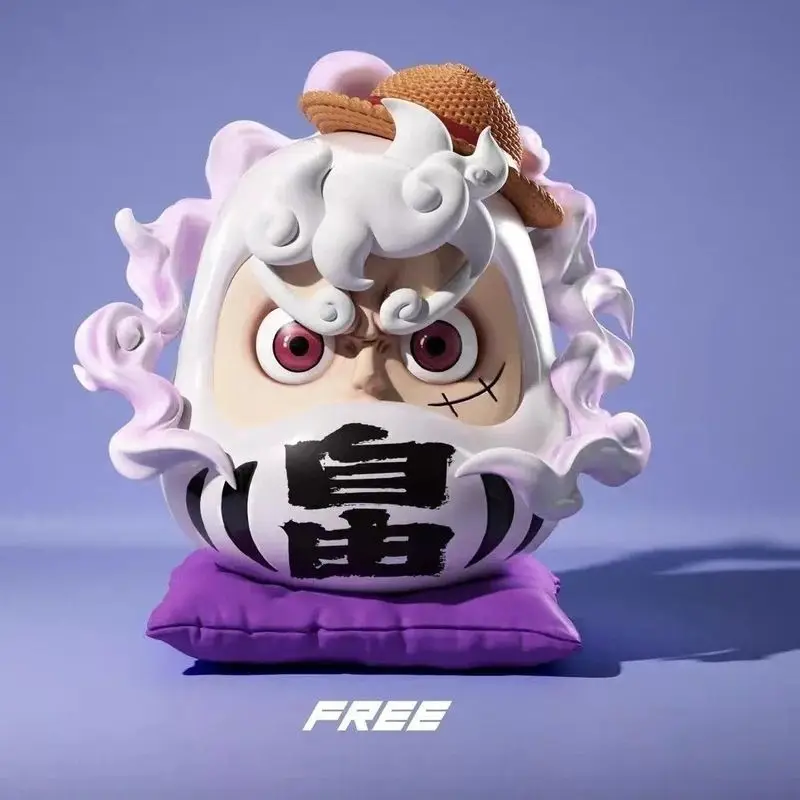 Jedna kusová séria postava Q Verzia Daruma Sanji Zoro Luffy PVC Model Model Desktop Ornament Doll Hračky Detské darčeky