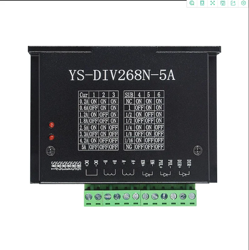 Jedna osi CNC gravírovanie strojového stroja Krokový motor TB6600 ODVODA HLANDICKÝ KOMOR 5A YS-DIV268N-5A
