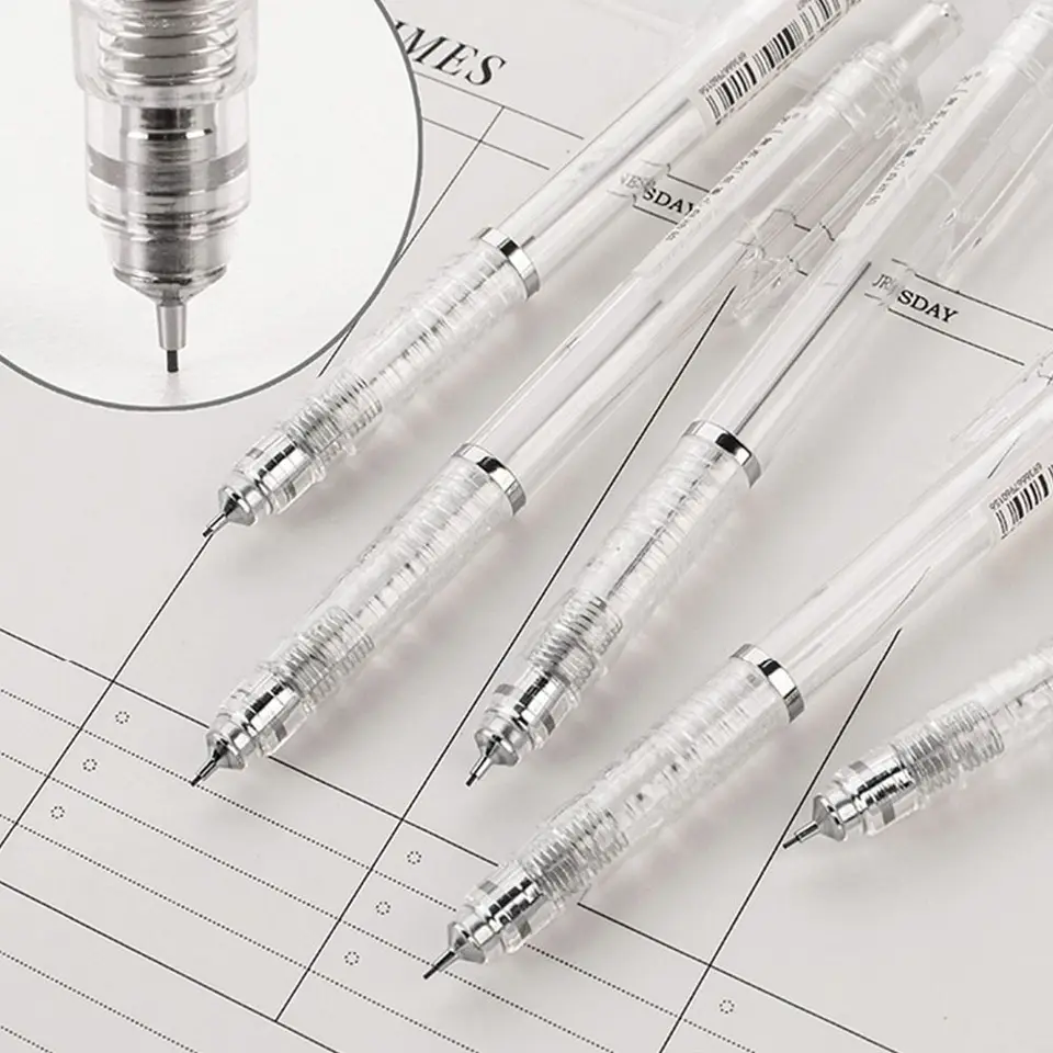 Jednoduchá automatická mechanická ceruzka 0,5 mm/0,7 mm plastová kresba Špeciálna ceruzka Office School Písanie Art Supplies