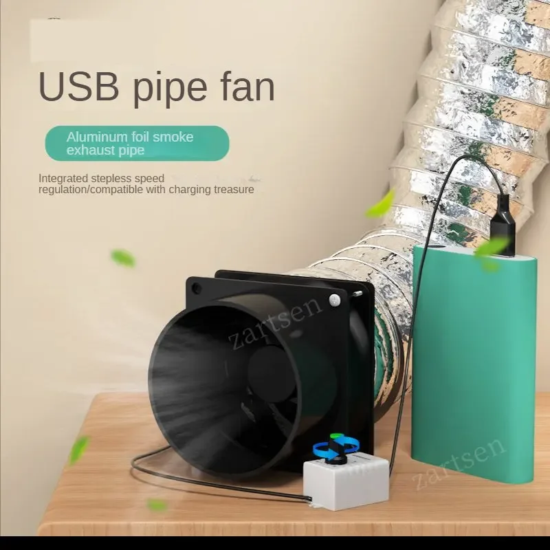 Jednoduché malé usb extraktor k kapucne bez inštalácie kuchynského ventilácie Ventilácia Ventilácie Ventilátor pre domácnosť nastaviteľné rýchlostné kanáliky výfukové ventilátory