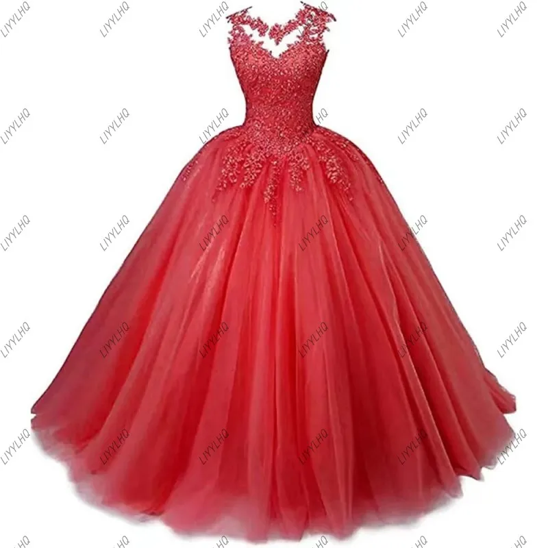 Jednoduché plné farebné guľové šaty quinceanera šaty Aplikácie Flitre flicins Prom Party Party Barkle Gowns Vestido de Anos 15 Prispôsobené