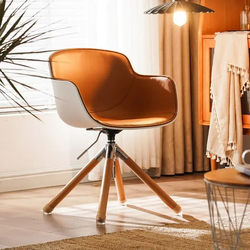 Jednoduchý retro kancelársky otočný dom nastaviteľný študijný študijný počítač Kreslo spálne Kresser Stolička Balkón Single Casual Stolička