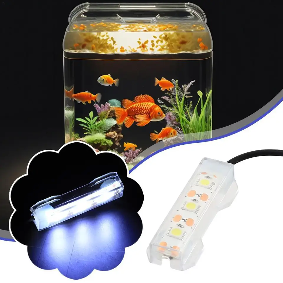 Jednofarebné svetlo pre rybiu nádrž pre linglong malá nádrž rozdelila USB jednofarebné svetlo 5 V Nízke napájacie napájanie