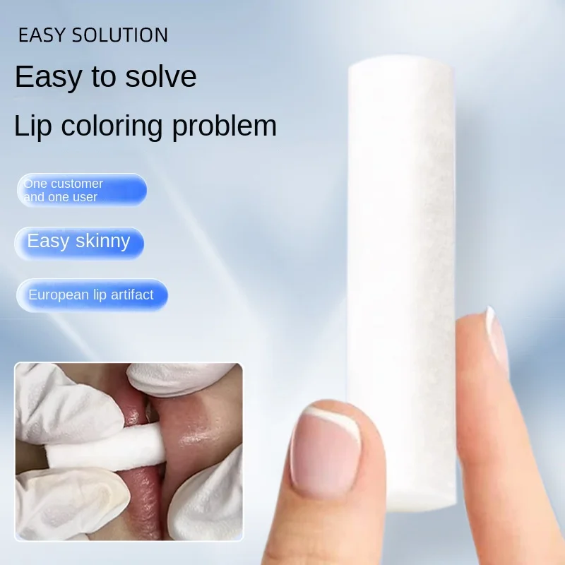 Jednorazové 100ks na pery tetovanie na tovanie kože natiahnutia bavlnené tyčinky polotrvalá make-up pery vyšíva
