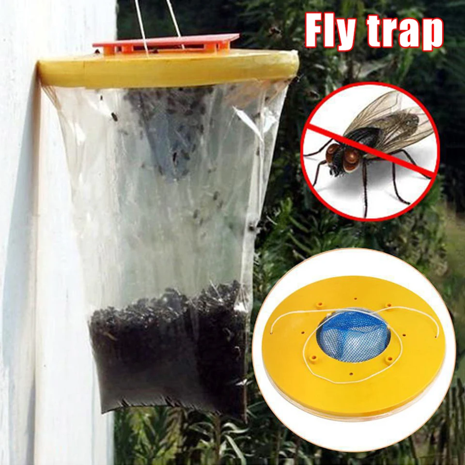 Jednorazové muchy Catcher Pest Control Bug Bag Bag zavesenie tašky na flycatcher netoxické pre parky/jedálne/reštaurácie/farmy Outdoor