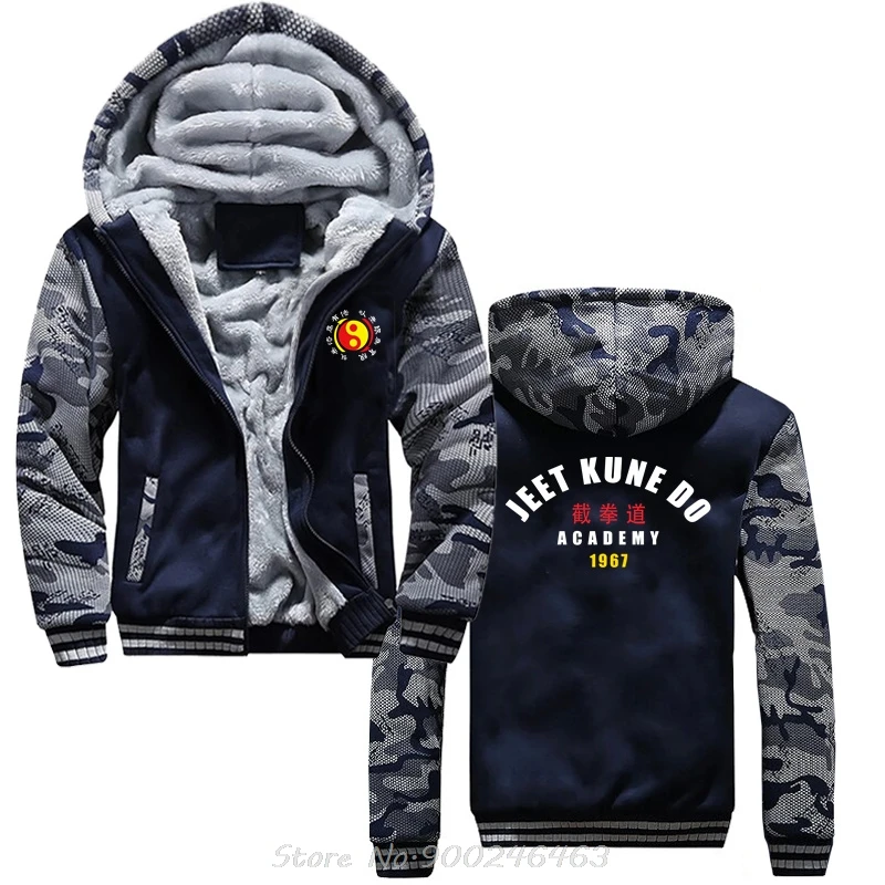 Jeet Kune Do Academy Hoodie Men bojový umelec najväčší Jeet Kune Do Wing Chun Dragon Art Hoody Brand Men bunda Zip Up Hoodies