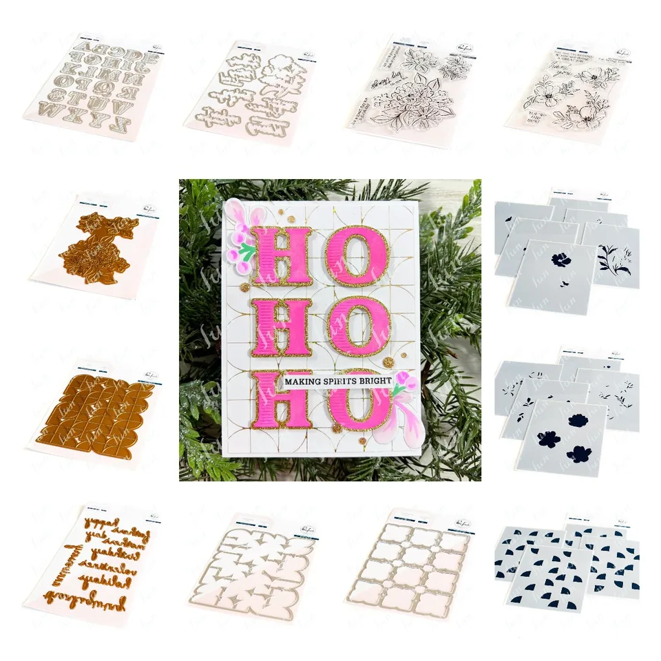 Jeff abeceda Veľkonočné dovolenkové rezanie známok Šlapky a horúca fóová remeselná šablóna Šablóna pre molda scrapbooking