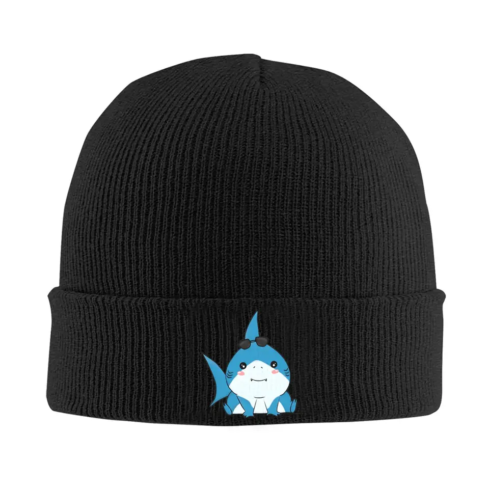 Jeff The Landshark Cortoon Knit Hat Beanies Zimný klobúk teplé unisexové farebné čiapky pre mužov