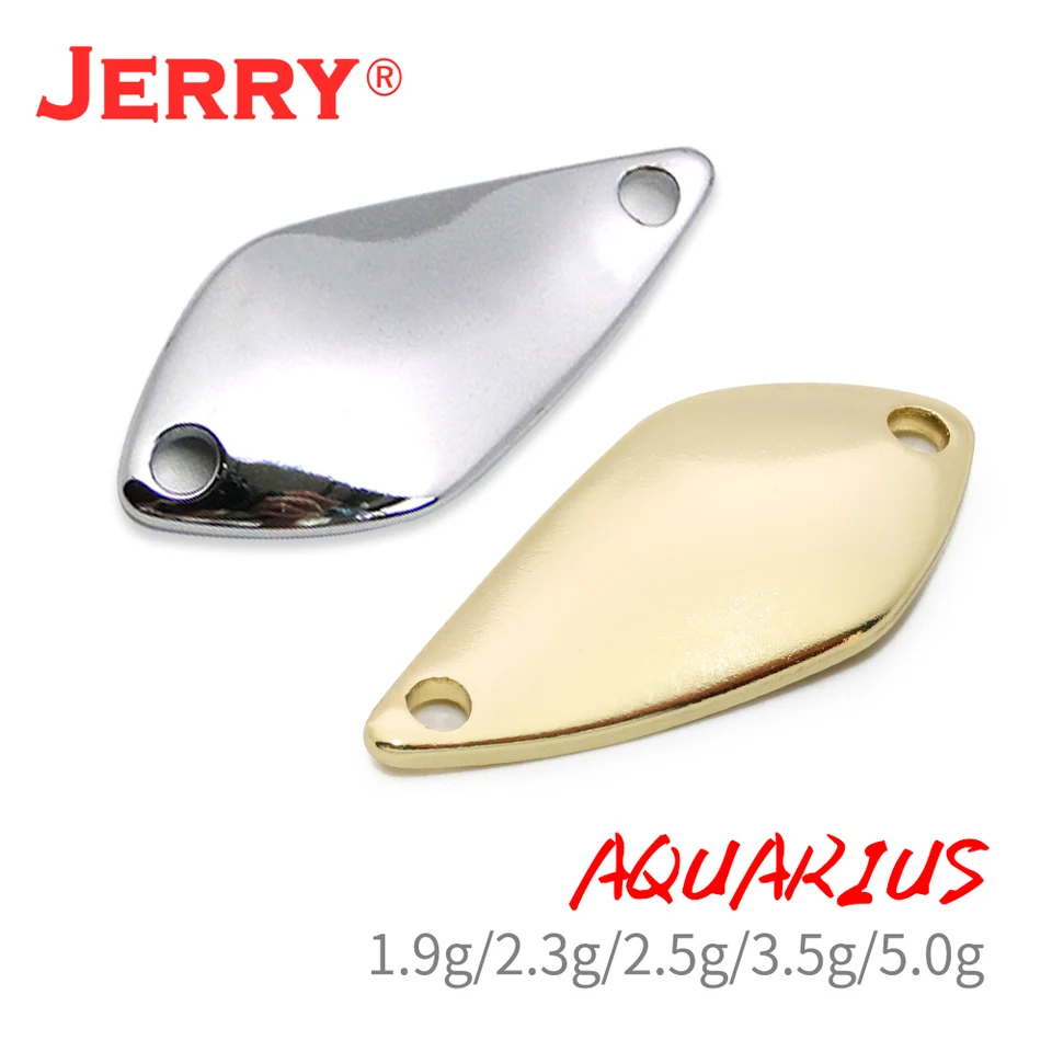 Jerry Aquarius 50ks Rybárske látky Lures Sladkovodný kovový tvrdý návnada nenatretý prázdny pstruh