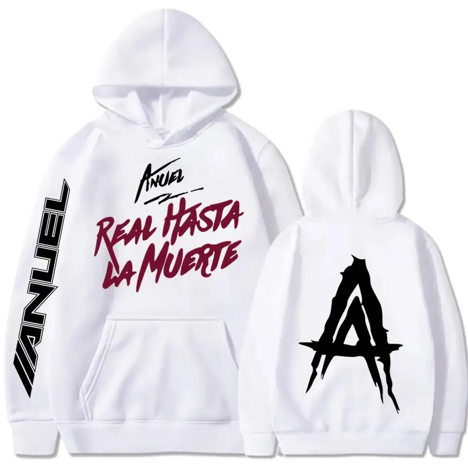 Jesenné fleece mužské mikiny Aunel AA skutočné hasta la muerte tlače mikiny streetwear rapper voľný pulóver príležitostné vrcholy s kapucňou s kapucňou