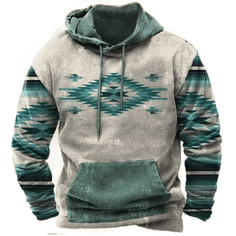 Jesenné vinobranie mikiny v etnickom štýle 3D tlač Men Men ženy Príležitostné nadmerné nadmerné rozmery Y2K Hoodie Pullovs s kapucňou Mikiny mužské oblečenie