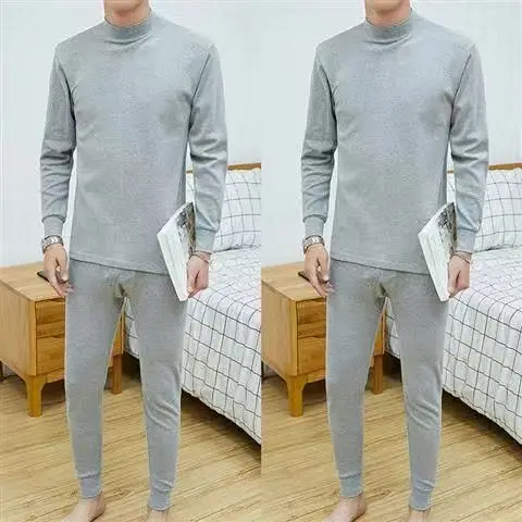 Jesenné zimné pánske ležérne elastické pásové tepelné spodné prádlo Zhruba fleece teplo s vysokým obsahom krku Trénery