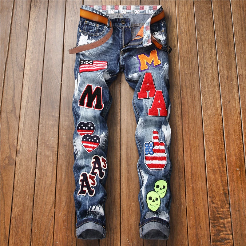 Jeseň nový štýl Small Rovná trubica patch Patch Národná vlajka Odznak