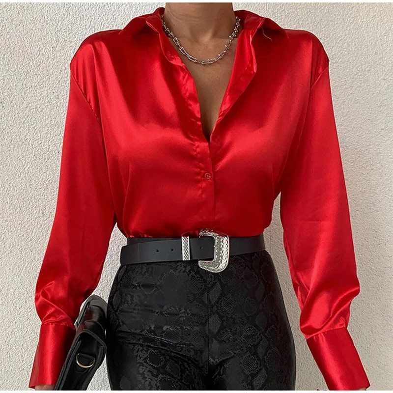 Jeseň voľné košele Ženy s dlhým rukávom Príležitostné blúzky módne jarné oblečenie Office Lady Tops Female Loose Blouse Girl Tops 22717