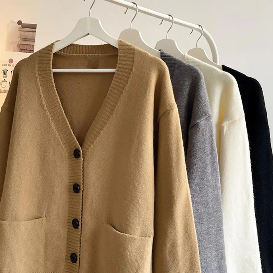 Jeseň zima Nový kórejský módny trend všestranný príležitostný prípravok V-krk Sweater Pánsky jacquard Pohodlná priedušná bunda