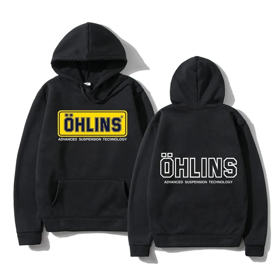 Jeseň zima v odpružení automobilu Motocykel športové preteky Ohlins Shock Hoodies s dlhým rukávom Termálna mikina dám