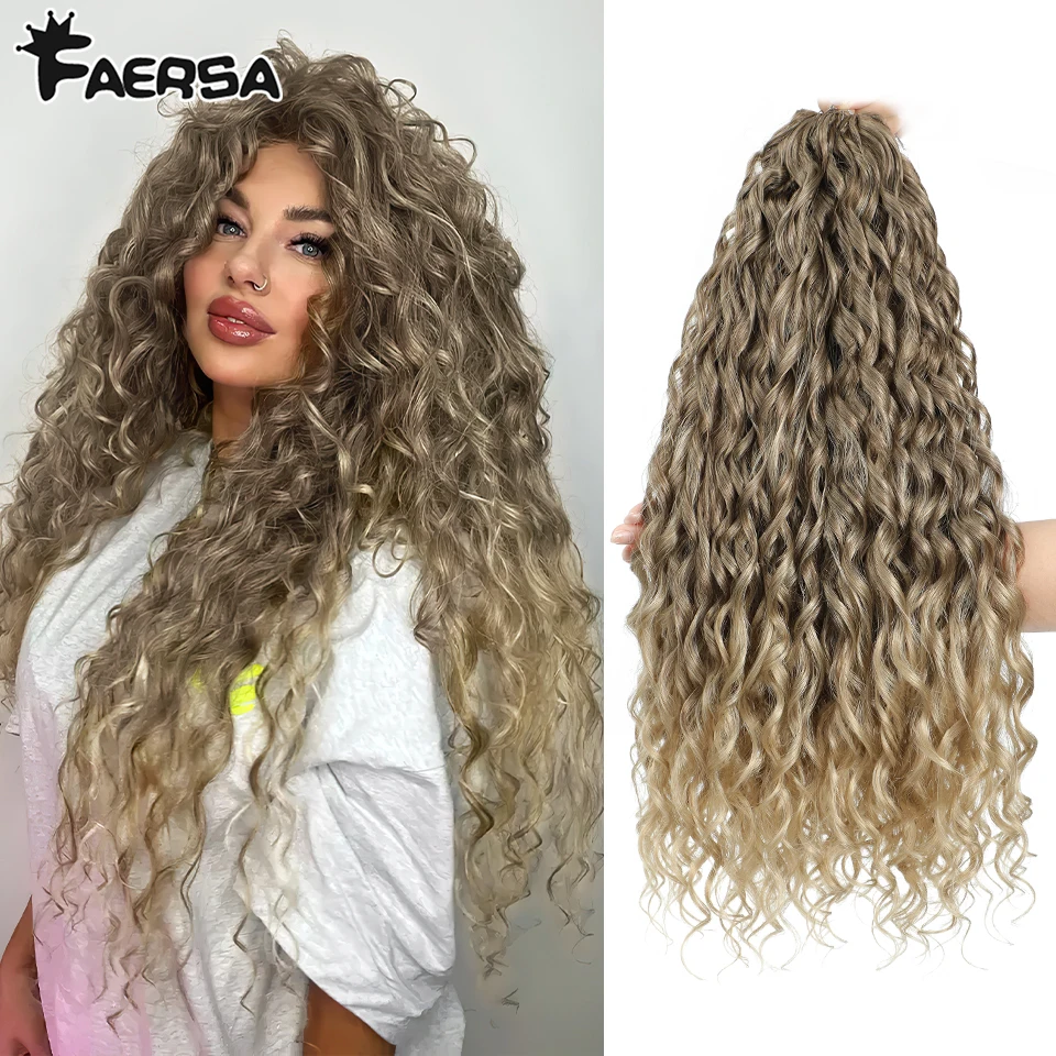 Jessica Hair Deep Wavy Twist Syntetické háčkovanie vlasov kučeravé vlasy háčkované vrstvy Vysokotextové vlákno Fiber Braiding predlžovanie vlasov