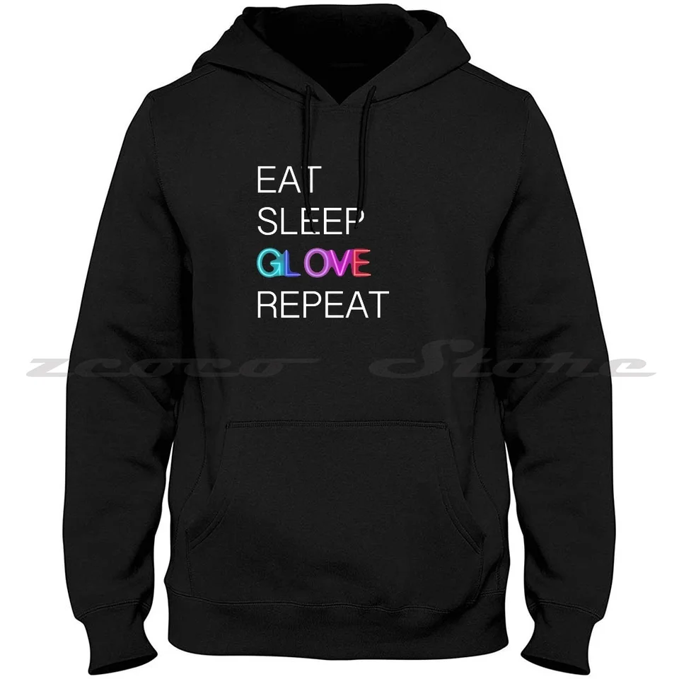 Jesť spánkové rukavice opakované módne mikiny vysokokvalitné mikinu rukavicu Rave Edm Dance Dance Festival Wear Festivaly