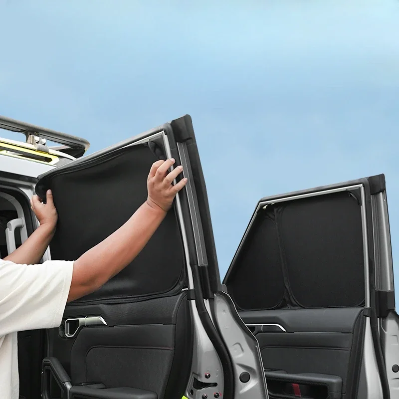Jetour Traveler /Jetour T2 Plné čierne auto Sunshade bočné okno Súhlasné záclony predné zadné krémové izolácie slnečného slnečného žiarenia