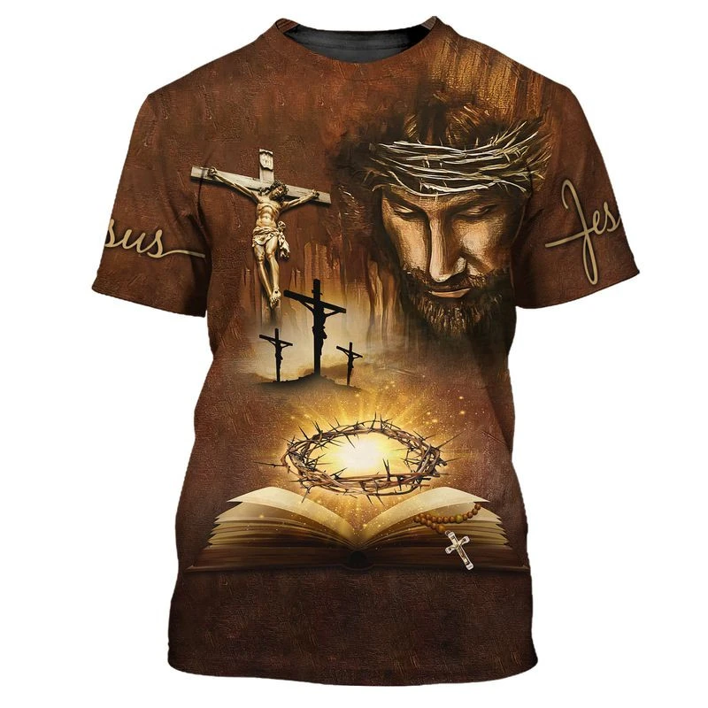 Ježiš Kristus Tričko Men žien s krátkym rukávom O-krk T tričká 3D tlačené vzory USA Vlajka Uctievanie kaplnky Chapel Clorder Top Tee