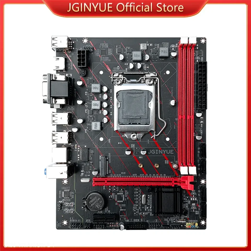 Jginyue H61 LGA 1155 M-ATX Základná doska Intel i3 i7 E3 V2 CPU DDR3 1333 1600MHZ 16 GB RAM SATA USB2.0 VGA HDMI DVI H61M-G-GB