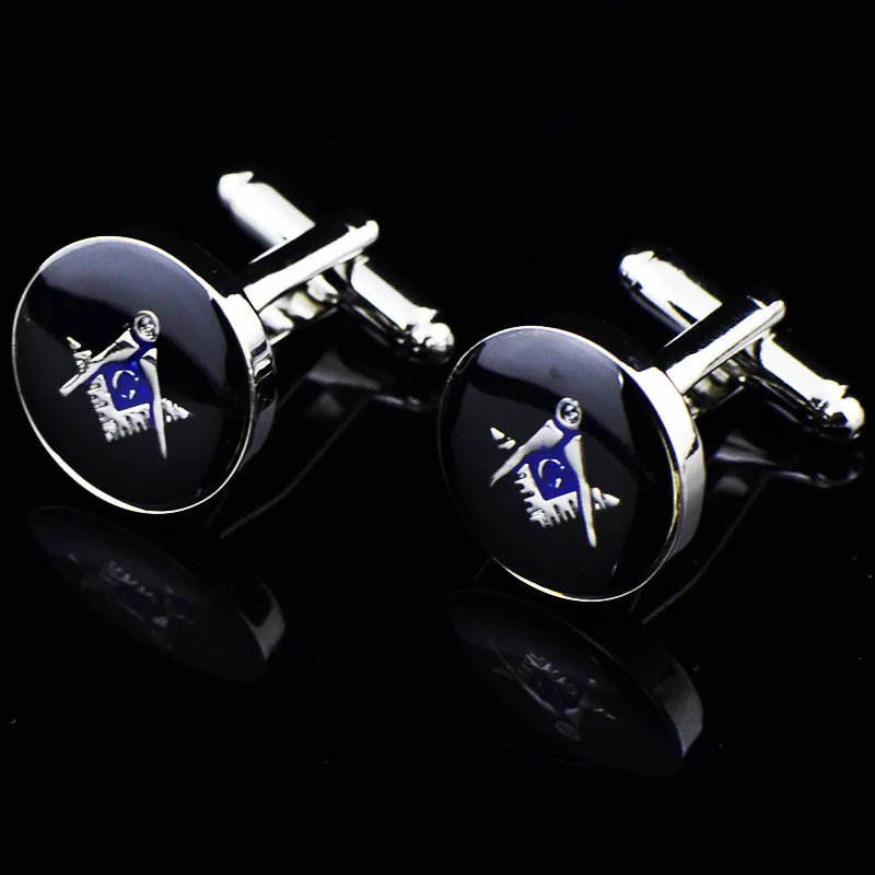 JHSL Brand Trend Módne šperky strieborné kovové kovové okrúhle luxusné košele zadarmo Mason Cufflinks for Men