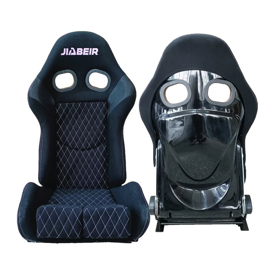 Jiabeir 9003b Universal Sport Slider Car Vozidlá PVC kožená tkanina SIM SIM vedro Racing Sedadlá zo sklenených vlákien upravené autosedačky