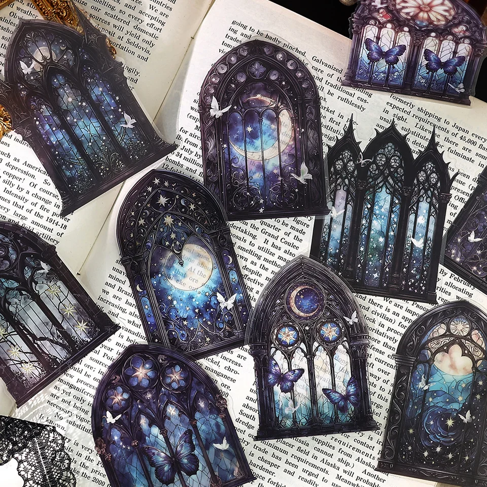 Jianqi 10ks kvety kvety okenné nálepka materiály pre domáce zvieratá koláž nevyžiadaný denník DIY Scrapbooking Supplies Estetika
